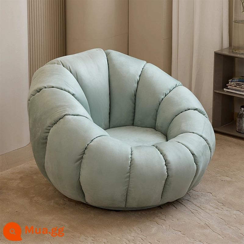 Sofa Lười Bí Ngô Ghế Tất Nam Đơn Thịt Cừu Nhung Phòng Ngủ Dễ Thương Ban Công Cổ Bắc Âu Ghế Sofa Nhỏ - Peacock Blue (Da lộn) Xoay được