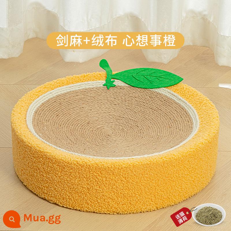 Snow Mountain Star Sisal mèo cào ban chịu mài mòn chống xước lưu vực mèo cào không làm rơi vụn cát vệ sinh cho mèo tích hợp đồ chơi mèo cào tổ mài vuốt - Salu không bong tróc chip-Xinxiangshi Orange [chống trầy xước và chống mài mòn] Bộ sưu tập và mua hàng sẽ mang lại cho bạn catnip