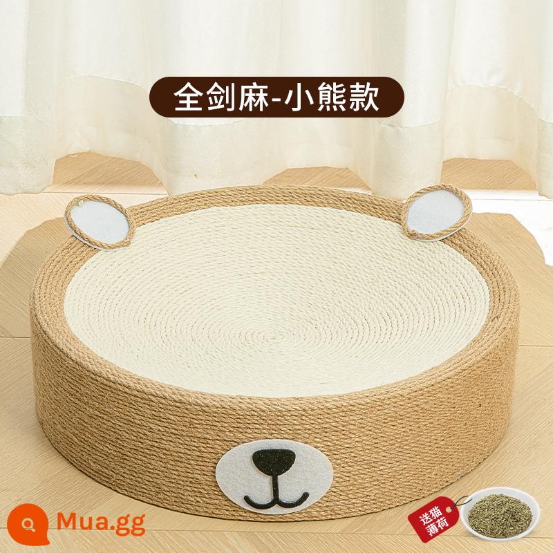 Snow Mountain Star Sisal mèo cào ban chịu mài mòn chống xước lưu vực mèo cào không làm rơi vụn cát vệ sinh cho mèo tích hợp đồ chơi mèo cào tổ mài vuốt - Tất cả sợi sisal, không có vụn - kiểu gấu [chống trầy xước và chống mài mòn] hãy thu thập và mua để nhận catnip miễn phí