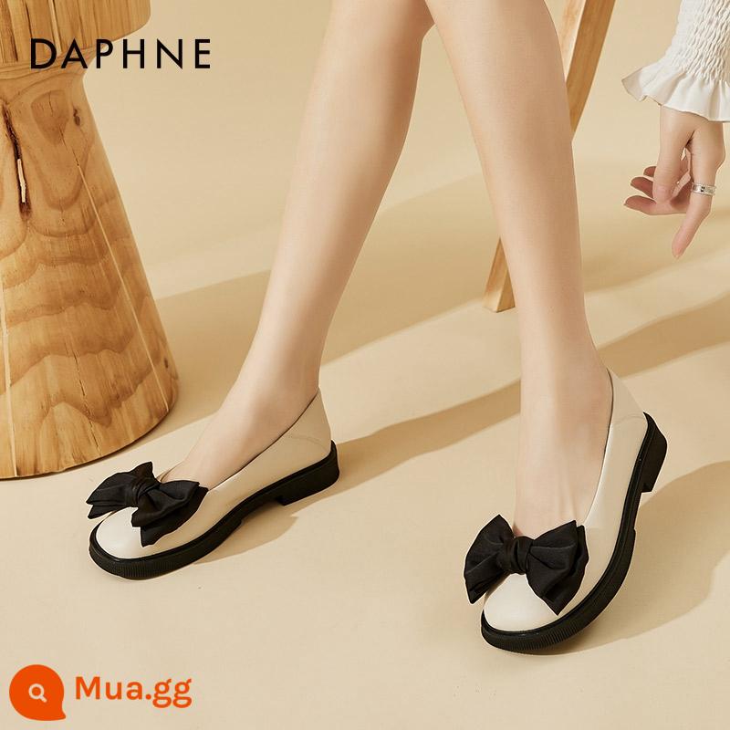 Daphne Giày Thời Trang Nữ Xuân Thu 2023 Mới Đa Năng Giày Loaf Giày Mary Jane Giày Công Sở - 1490 màu be