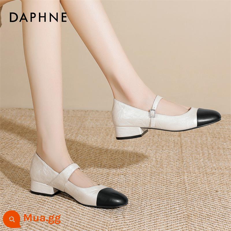 Daphne Giày Thời Trang Nữ Xuân Thu 2023 Mới Đa Năng Giày Loaf Giày Mary Jane Giày Công Sở - 4051 màu be