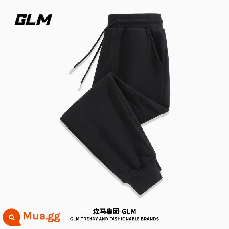 Tập Đoàn Semir Thương Hiệu GLM Lambswool Quần Nam Mùa Đông Plus Nhung Dày Quần Nam Quần Thể Thao - [Vải nặng 320G] màu đen #GL màu trơn