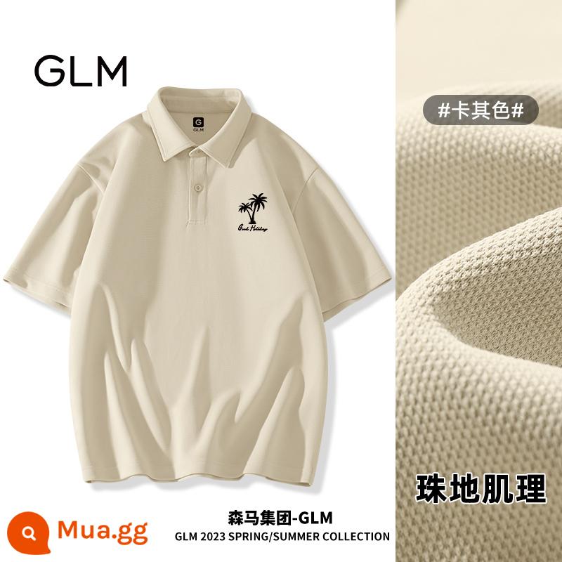 Semir Group GLM cổ áo sơ mi áo sơ mi polo ngắn tay dành cho nam xu hướng mùa hè dành cho nam Áo thun nam bình thường nửa tay - Khaki (GL Coconut Holiday) ---Mẫu mới 2023