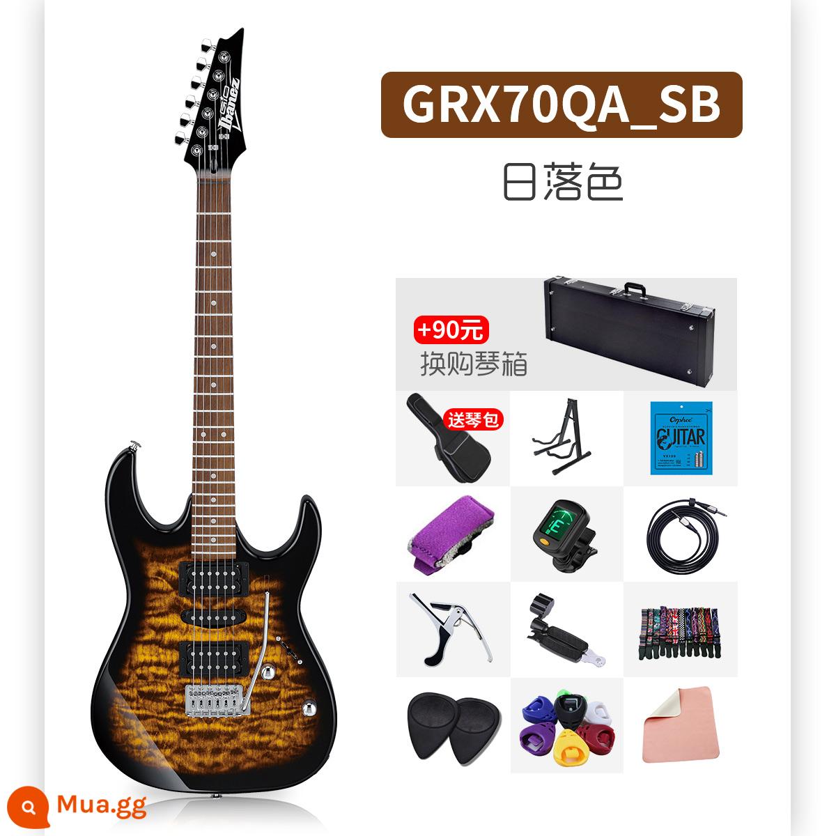 IBANEZ Ibanna GRX40 GRG150/170DX/220PA mục chuyên nghiệp mới bắt đầu bộ guitar điện - Màu hoàng hôn GRX70QA-SB