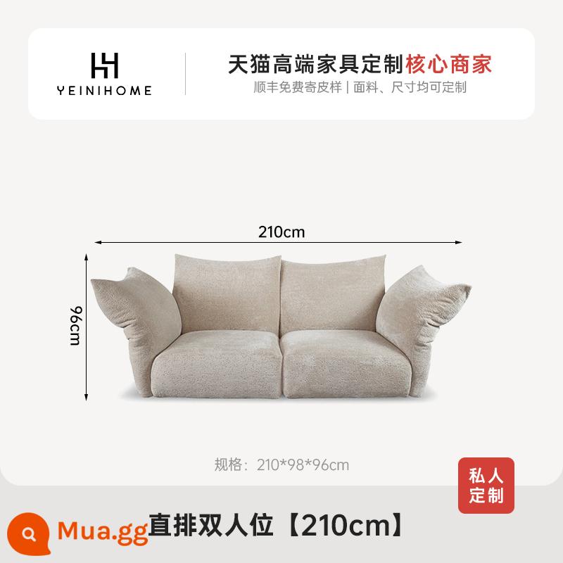 Yan Yijia丨Edra Internet nổi tiếng ghế sofa hình cánh hoa hiện đại được thiết kế theo phong cách Ý ghế sofa vải góc hình đặc biệt - Ghế đôi hàng thẳng [210*98CM]