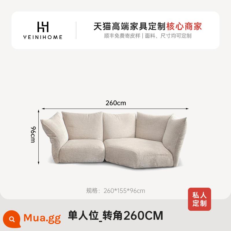 Yan Yijia丨Edra Internet nổi tiếng ghế sofa hình cánh hoa hiện đại được thiết kế theo phong cách Ý ghế sofa vải góc hình đặc biệt - Ghế đơn_góc[260**155CM]