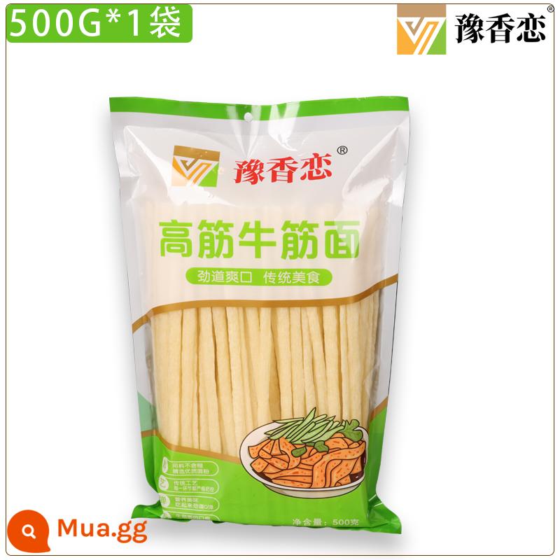 Mì gân bò đích thực hàng khô hàng đầu cửa hàng thủ công cay dải đặc biệt ngay lập tức mì lạnh da gluten mì ít chất béo không nấu ăn Hà Nam - Mì gân bò (500)*1 túi=1kg-không gia vị