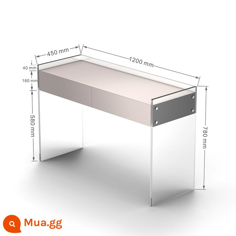 Bàn trang điểm phòng ngủ chính 80 cm ánh sáng sang trọng phòng ngủ cao cấp đơn giản bàn trang điểm acrylic 1 mét bàn bàn trang điểm - Bàn trang điểm màu mơ - 1m2 [Đã bao gồm công lắp đặt]