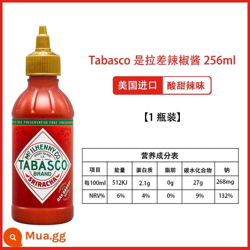 Ớt tabasco nhập khẩu Mỹ tương ớt 0 béo Tương ớt Mỹ chai nhỏ tương ớt sốt thực phẩm tây - Sriracha 256ml