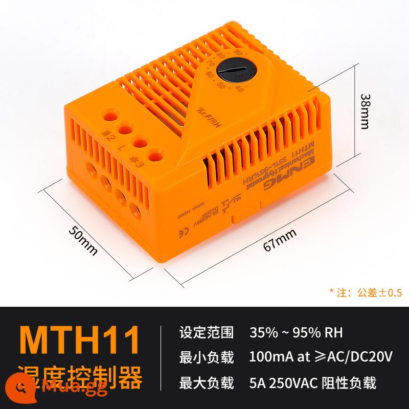 Enjue Bộ điều khiển độ ẩm tương đối cơ học có độ tin cậy cao 35mmDIN Rail Mount MTH11 35%~95%RH - 35%~95%RH