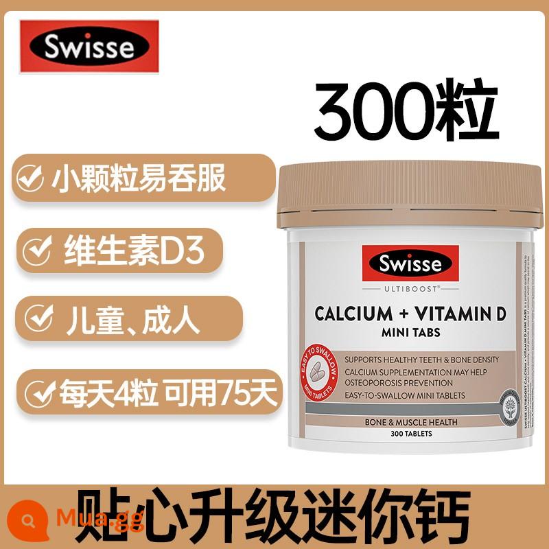 Viên uống canxi thụy sĩ của Úc hoàng hậu canxi thụy sĩ canxi axit xitric phụ nữ mang thai trung niên và cao tuổi canxi cacbonat trẻ em phụ nữ - [Hạt nhỏ 300 viên] Canxi citrate + vd