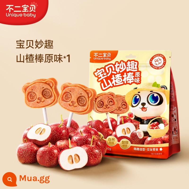 Buerbaby Hawthorn Lollipop Không có chất phụ gia Đồ ăn nhẹ cho trẻ em Thanh trái cây cho trẻ sơ sinh và trẻ em 1 tuổi Công thức thức ăn không chủ yếu - [Baby Bon Appetit] Kẹo mút táo gai 1 túi (10 que)