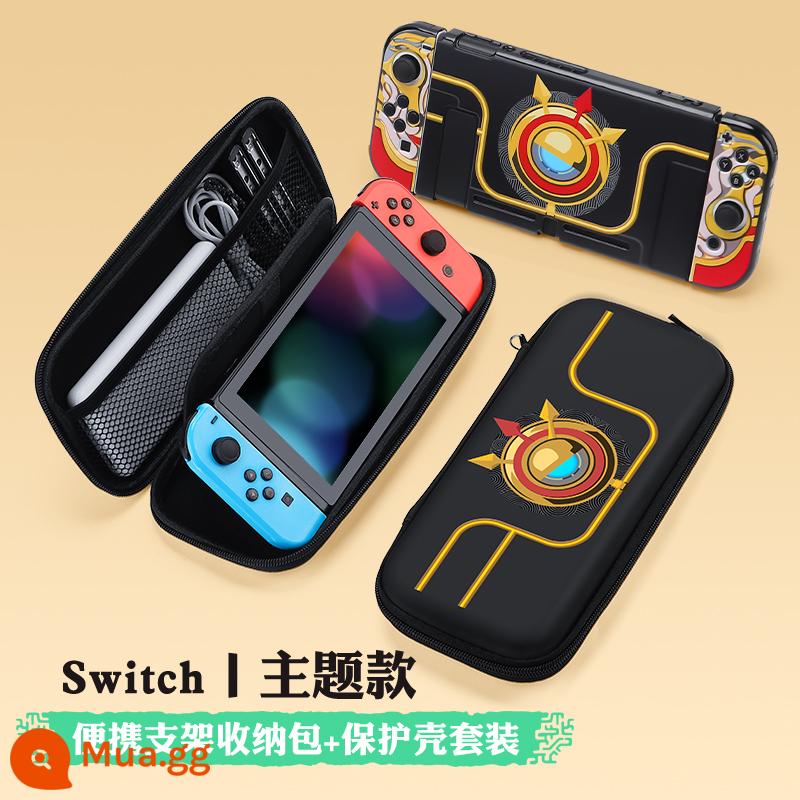 Túi đựng switch bijibit Vỏ bảo vệ Nintendo ns xách tay máy chơi game màn hình oled dung lượng lớn hộp vỏ cứng hộp băng chuyển mạch siwch tay cầm phụ kiện vỏ cứng trọn bộ - Vỏ cứng Switch Stand [Đá Shika + Vỏ bảo vệ cùng kiểu] ​​Phim + Nắp miễn phí