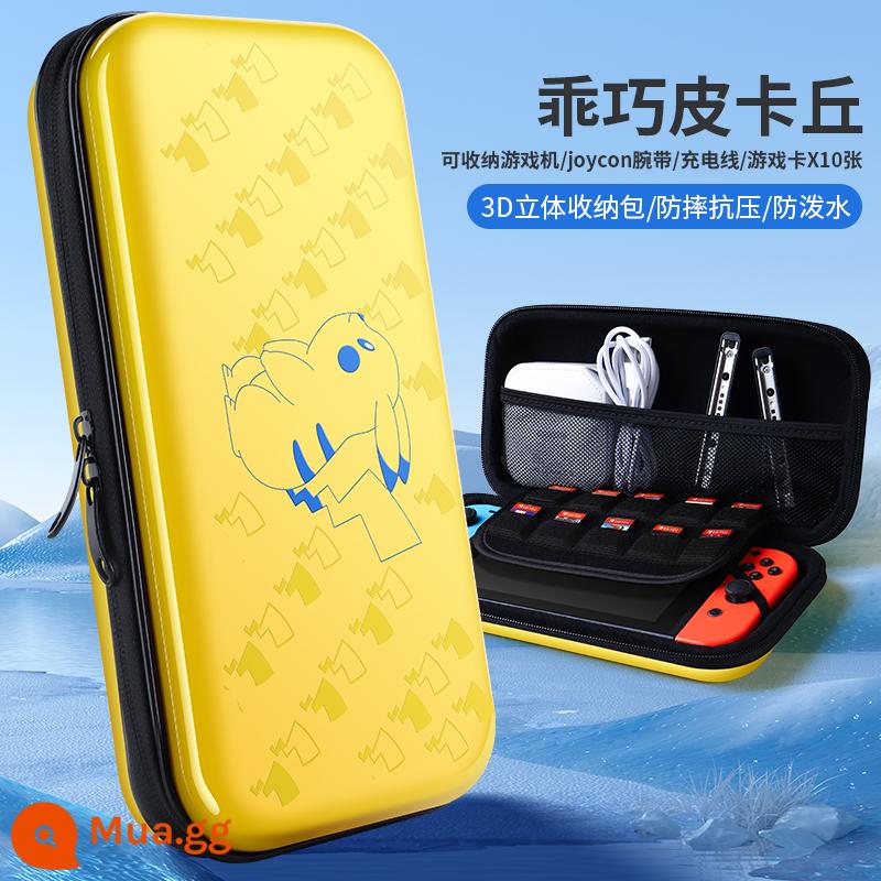 BJBite Túi lưu trữ Nintendo Switch dung lượng lớn Vỏ bảo vệ Switcholed vỏ cứng NS hộp đựng trò chơi đi lại di động du lịch OLED Hộp Cassette Hộp đựng máy chủ Bộ phụ kiện đầy đủ - Ốp cứng giới hạn game Oled [Good Pikachu] tặng kèm miếng dán cường lực + mũ vuốt mèo