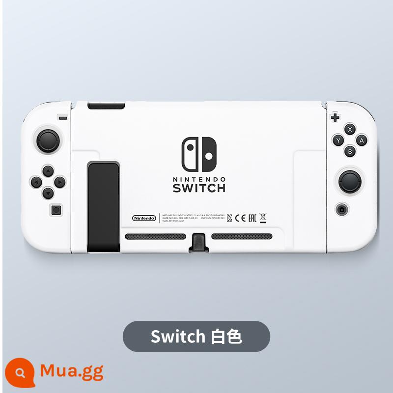 Vỏ bảo vệ Nintendo Switch, tay cầm Switchol, vỏ túi lưu trữ OLED, bộ phụ kiện đầy đủ, đế cắm ns, vỏ cứng, vỏ trong suốt, tách rời, vỏ mềm, hộp trò chơi di động bằng silicon - Đổi vỏ thân thiện với da "trắng" √ miễn phí màng + nắp