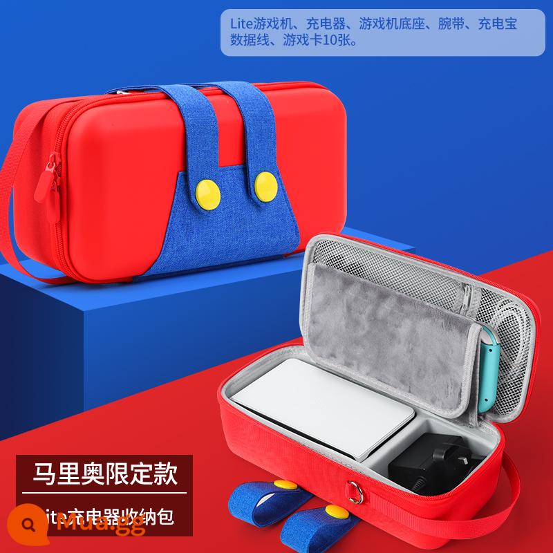 Bijibit switcholed túi lưu trữ Hộp đựng bộ sạc Nintendo switch di động dung lượng lớn hộp máy chơi game switchlite tay cầm oled cứng vỏ cứng phụ kiện bảng điều khiển ns - [Túi đựng Lite giới hạn cho Mario] có thể đựng bộ sạc + đế