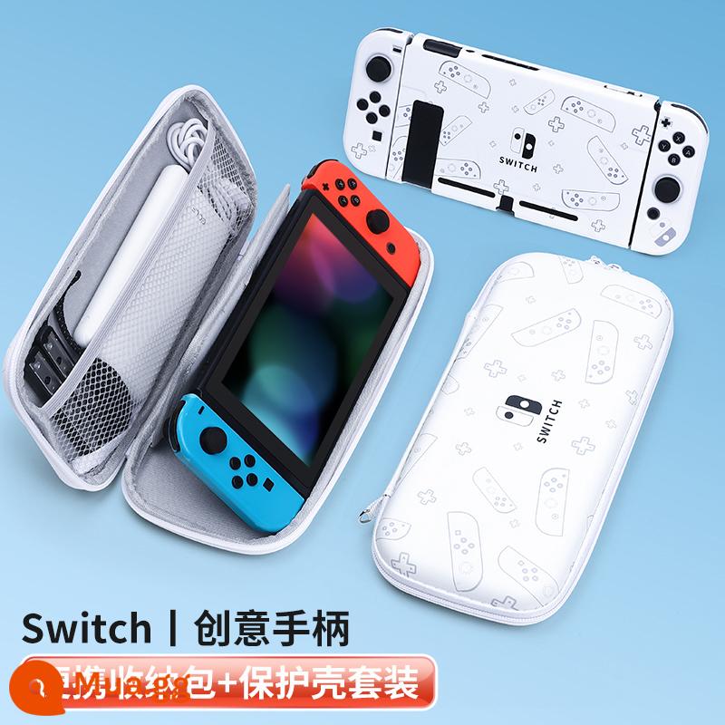 Túi đựng switch bijibit Vỏ bảo vệ Nintendo ns xách tay máy chơi game màn hình oled dung lượng lớn hộp vỏ cứng hộp băng chuyển mạch siwch tay cầm phụ kiện vỏ cứng trọn bộ - Vỏ cứng có đế công tắc [Tay cầm sáng tạo + Vỏ bảo vệ cùng kiểu] ​​Phim + Nắp miễn phí