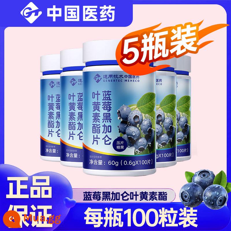 Tongrentang Blueberry Lutein Ester Viên Viên Bảo Vệ Mắt Không Bằng Sáng Chế Gummies Dành Cho Người Trung Niên Và Người Già Trẻ Em Chính Thức Flagship Store - [5 chai lutein cỡ gia đình]