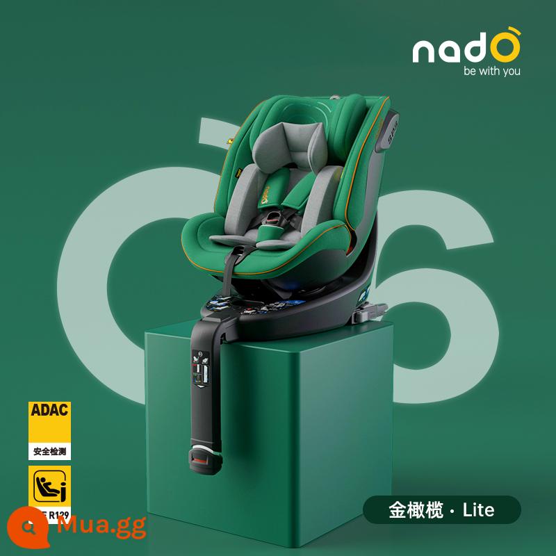 Ghế ngồi an toàn cho trẻ sơ sinh nadO O6 Đức xe 0-7 tuổi bé xoay 360 độ - Mô hình Golden Olive-lite