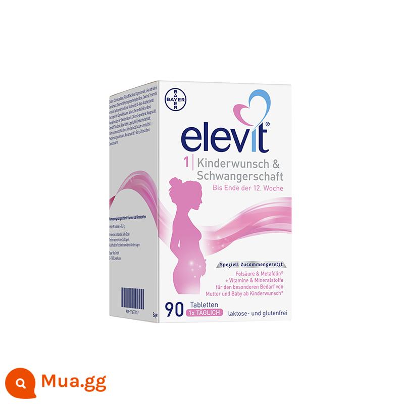 [Tự vận hành] Thuốc chuẩn bị mang thai cho nam giới Elevit, viên nang vitamin tổng hợp axit folic dành cho phụ nữ mang thai đang cho con bú - Phiên Bản Đức 1 Giai Đoạn Axit Folic 90 Viên (Chuẩn bị mang thai - thai 12 tuần)