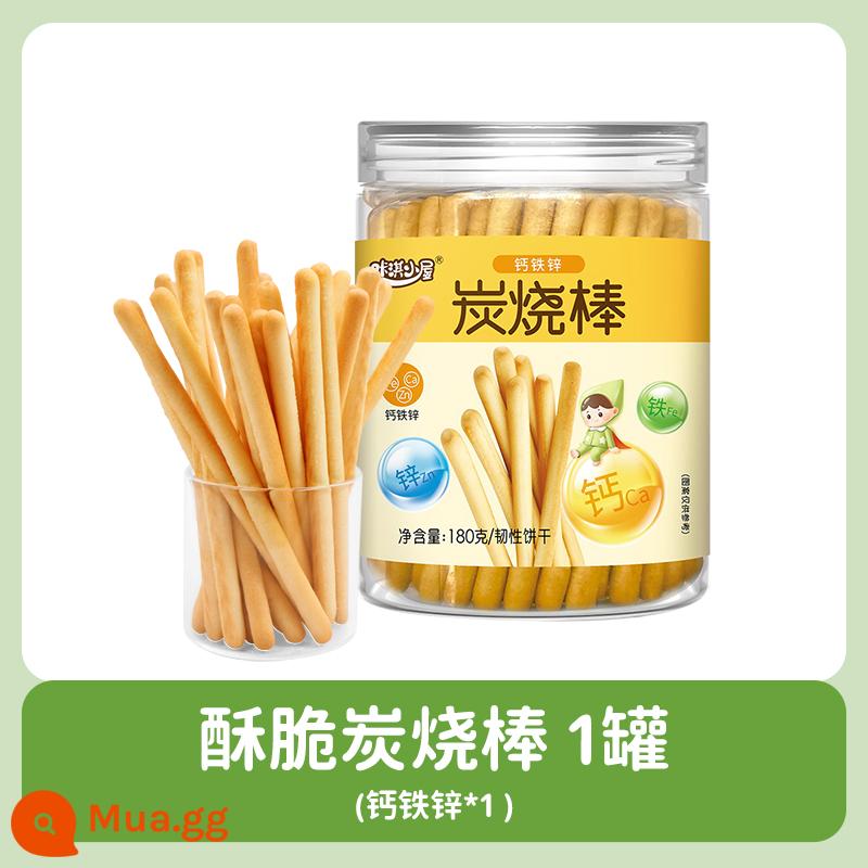 Đồ ăn dặm cho bé không thêm muối bánh quy ngón tay que than que mọc răng hàm cho bé 9 tháng đến 1 tuổi công thức nấu ăn - Than Than Canxi Sắt Kẽm [180g/lon]