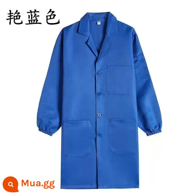 Áo khoác lao động nam nữ ngụy trang áo xanh dài tay bản dài tạp dề chống bụi coverall bảo hiểm lao động quản lý kho khuân vác - Áo khoác màu xanh sáng [kích thước nhỏ trong vòng 130 pounds]