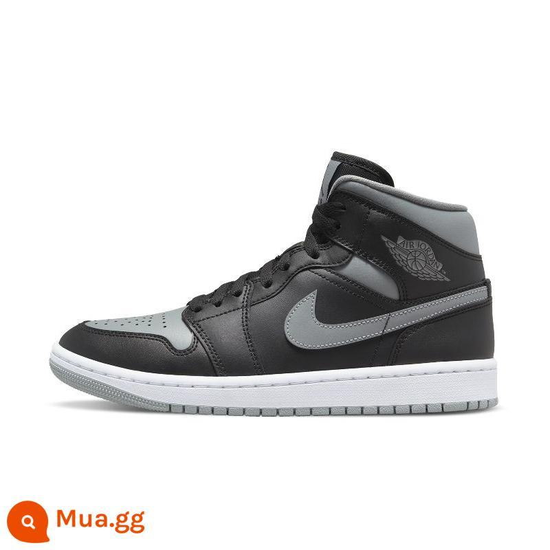 NIKE AIR JORDAN 1 AJ1 Joe 1 giày thể thao nữ giày bóng rổ ống giữa thường ngày BQ6472-308-141 - Xám đen (BQ6472-007)