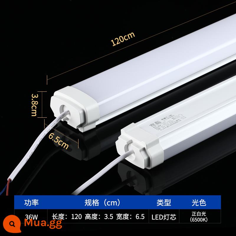 Đèn LED chống thấm nước ba đèn IP65 đèn chống ẩm kho lạnh xưởng xưởng phòng tắm ngoài trời chống thấm nước chiếu sáng ngoài trời - Đèn chống nước 1,2 mét 36W ánh sáng trắng IP65