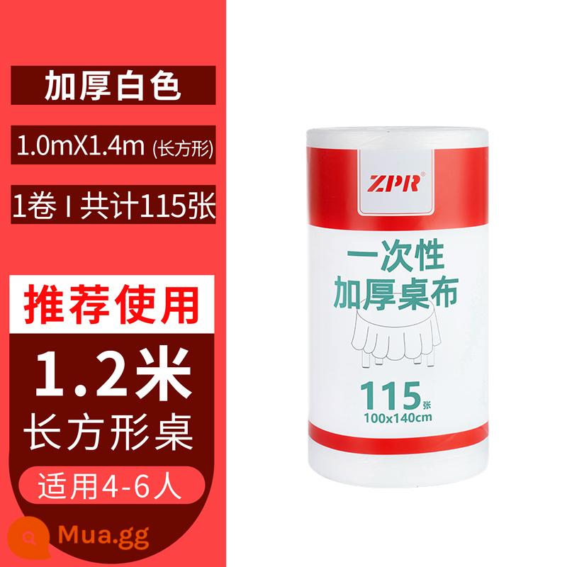 Khăn trải bàn dùng một lần hình chữ nhật tích cực khăn trải bàn tròn dày màng nhựa thương mại khăn trải bàn hộ gia đình bàn nhỏ thảm - Trắng 1mx1,4m Tổng cộng 115 ảnh