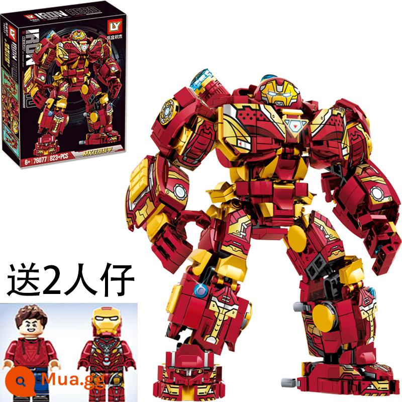 Trung Quốc Khối Xây Dựng Người Sắt Chống Hulk Mecha Robot Aberdeen Bọc Thép Xếp Hình Trẻ Em Đồ Chơi Lắp Ráp Cậu Bé Quà Tặng - Crazy Sun Mecha [823 miếng] Miễn phí 2 nhân vật nhỏ