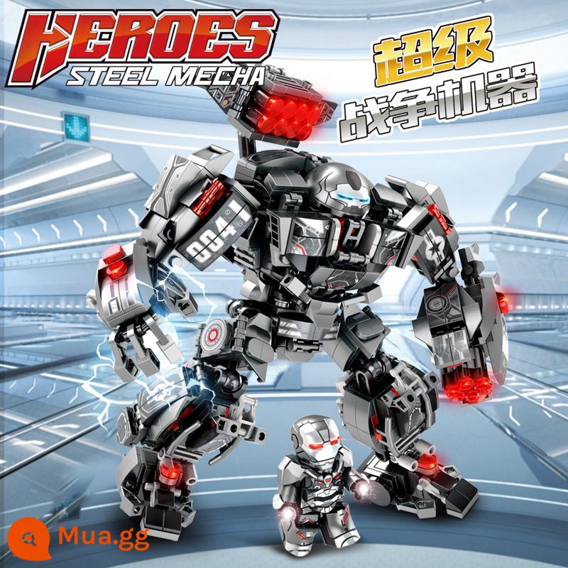 Trung Quốc Khối Xây Dựng Người Sắt Chống Hulk Mecha Robot Aberdeen Bọc Thép Xếp Hình Trẻ Em Đồ Chơi Lắp Ráp Cậu Bé Quà Tặng - Siêu cỗ máy chiến tranh [632 miếng] Miễn phí 1 nhân vật nhỏ