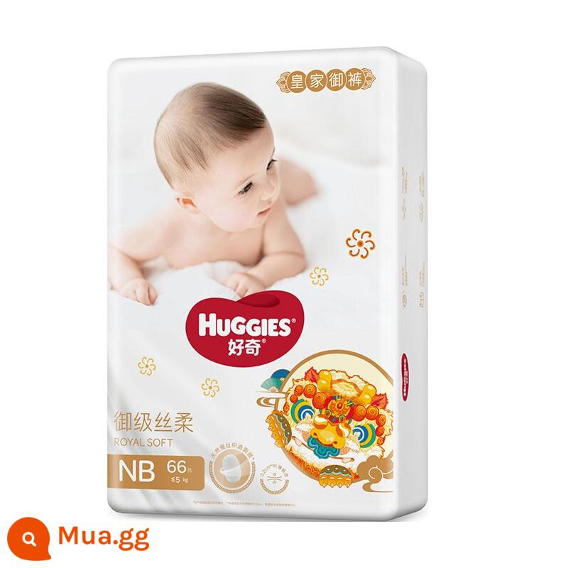 Tã giấy Curious Platinum Royal NB66/S56/M46/L38/XL30 Tã giấy thoáng khí mềm mượt - NB