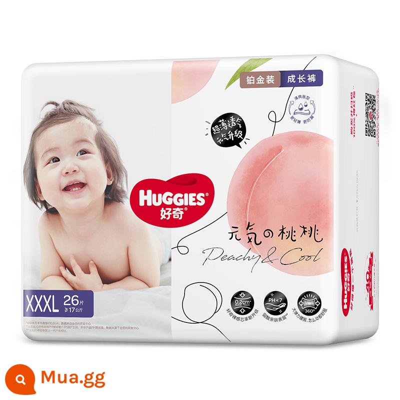 Quần pull-up bạch kim Huggies Quần pull-up L38/XL32/XXL30XXXL26 tã lót trần siêu mỏng cho bé - 3xl