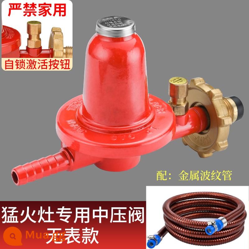 Thương mại chống cháy nổ van áp suất trung bình áp suất cao bình gas xi lanh khí hóa lỏng bếp lửa khách sạn van áp suất cao van giảm áp - [Không có đồng hồ] + ống thổi kim loại 1 mét