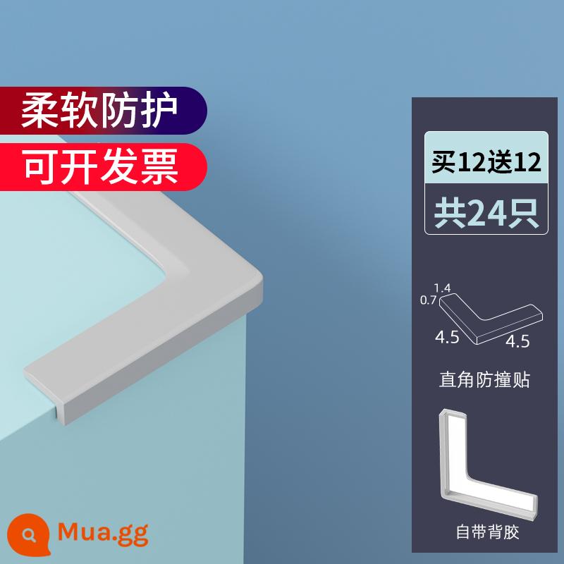 Khung ảnh hợp kim nhôm bảo vệ góc kính gương góc cửa góc nhọn bảo vệ chống va đập treo tranh gói cạnh góc chống va chạm - Mẫu màu xám, mua 12 tặng 12 [tổng cộng 24]