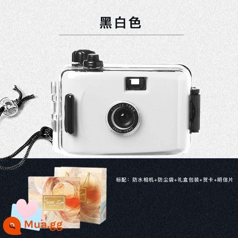 Đánh lừa máy ảnh phim không Polaroid retro phim máy ảnh cặp đôi sinh viên máy ảnh chống thấm nước máy ảnh nhỏ di động - Đen và trắng