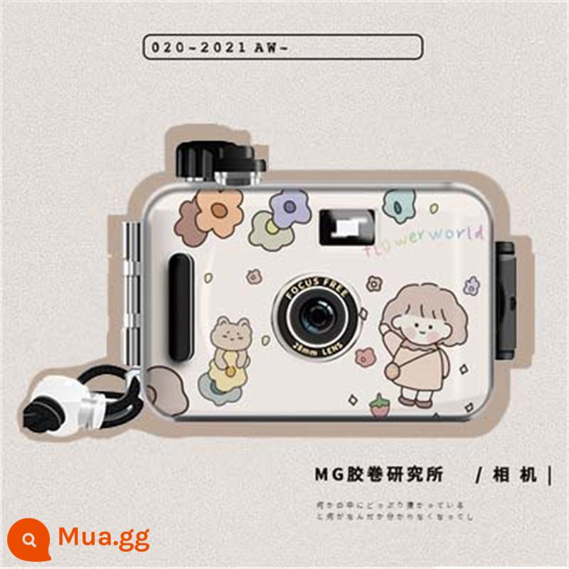 Đánh lừa máy ảnh phim không Polaroid retro phim máy ảnh cặp đôi sinh viên máy ảnh chống thấm nước máy ảnh nhỏ di động - Gấu và cô gái