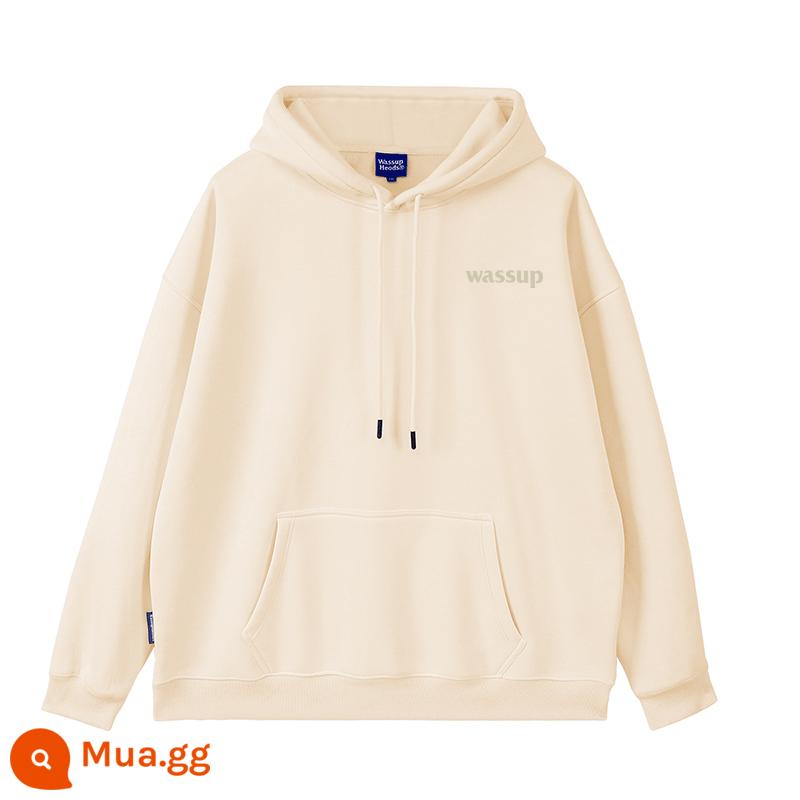 WASSUP HEODS hợp thời trang thương hiệu áo len nam trên áo khoác hoodie nặng cộng với nhung thu đông phù hợp với xu hướng quốc gia - Quả mơ (bông terry mùa xuân và mùa thu) 400g bông nguyên chất không vón cục