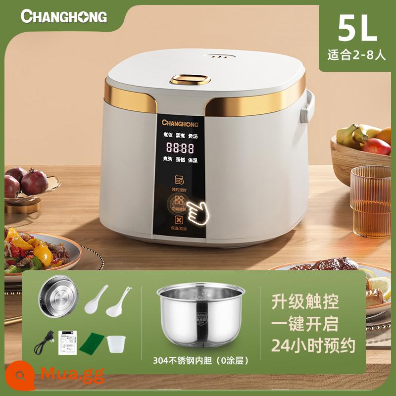 Nồi cơm điện gia đình Changhong 2L3L4L5L đặt trước thông minh 1-2-3-6 người nồi cơm điện mini đa năng mini - Trắng