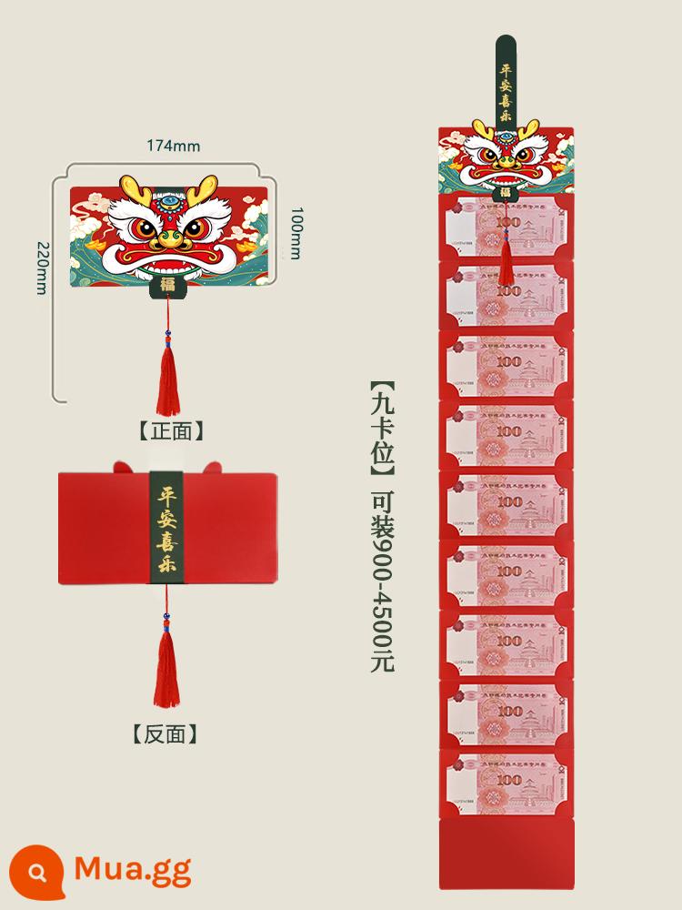 Năm mới 2024 Năm con Rồng Gấp Phong bì đỏ Vị trí thẻ căng Phong bì đỏ Năm mới Internet Người nổi tiếng Cá nhân hóa Phong bì phong bì đỏ mới Sáng tạo - Chúc mừng sinh nhật-9 khe đựng thẻ
