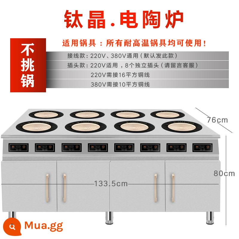 3500W Lửa Ác Liệt Nhiều Đầu Điện Thương Mại Điện Gốm Bếp Đôi 468 Bếp 468 Đầu Đốt Cao Cấp Bếp Điện - Tủ/sứ điện 8 đầu