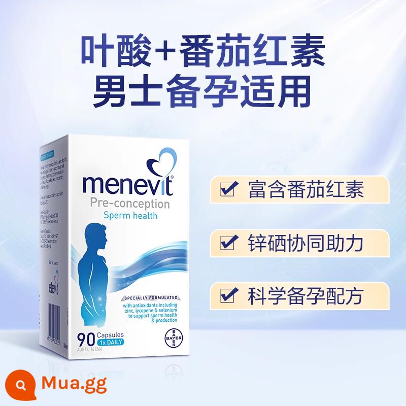 [Cửa hàng Flagship] ElevitMenevit Vitamin tổng hợp dành cho nam giới Axit Folic Mang thai Chứa Kẽm Lycopene*90 - Nâu sâm