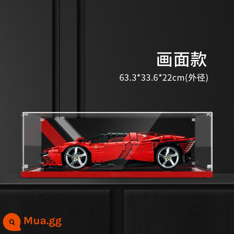 POP Lego Porsche 911 Bugatti Lamborghini Ferrari hộp hiển thị acrylic trong suốt chống bụi - Nâng cấp màn hình 42143 Ferrari