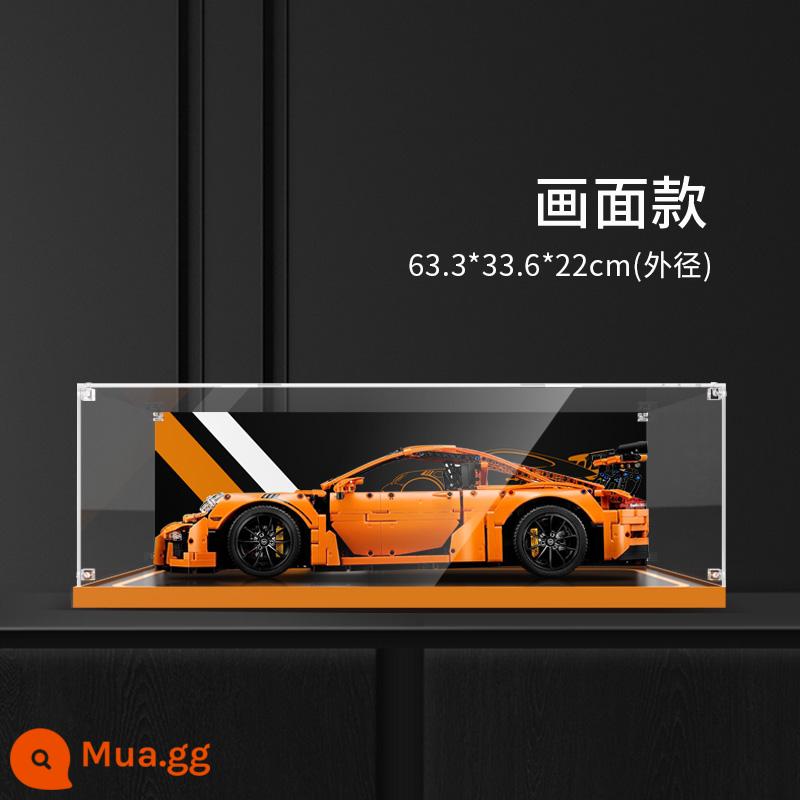 POP Lego Porsche 911 Bugatti Lamborghini Ferrari hộp hiển thị acrylic trong suốt chống bụi - Mẫu nâng cấp màn hình 42056 Porsche GT3