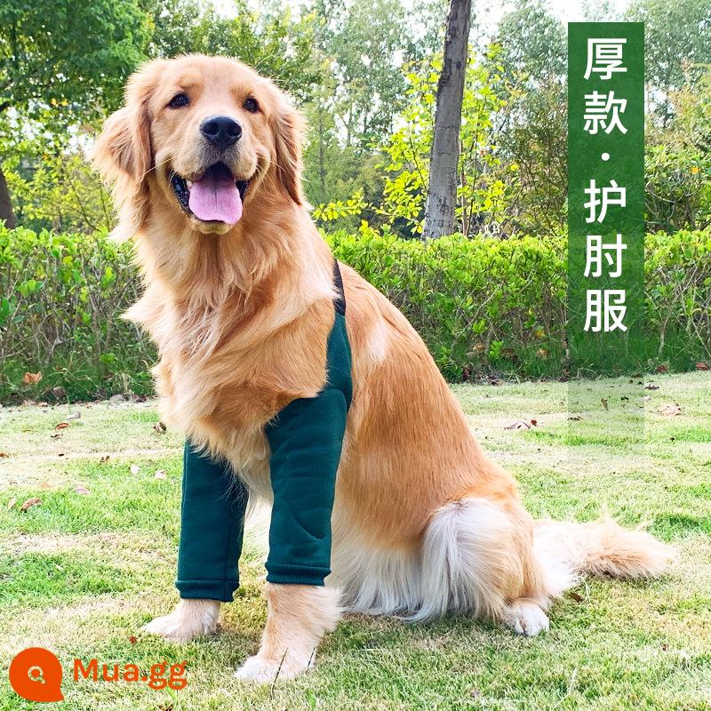 Khuỷu Tay Chó Quần Áo Golden Retriever Labrador Chó Vừa Và Lớn Khuỷu Tay Khớp Đầu Gối Bảo Vệ Chân Thú Cưng Bảo Vệ Mùa Đông - [Phong cách dày đặc] Miếng bảo vệ khuỷu tay màu xanh đậm