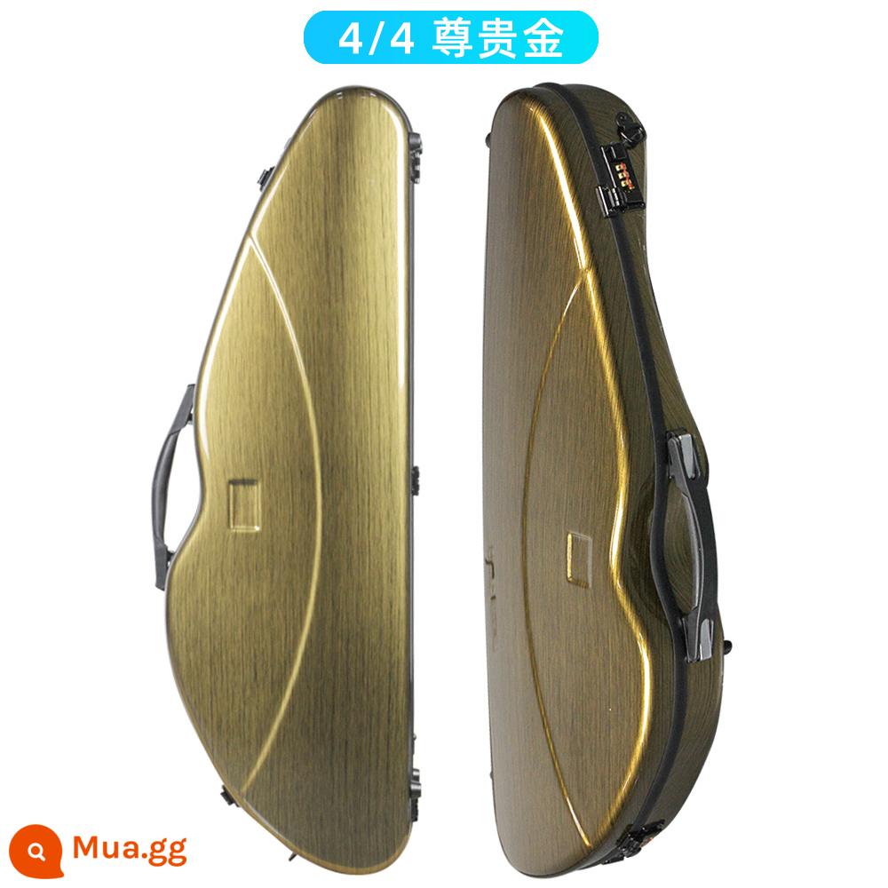 Thân nhẹ có thể mang hộp violin bằng sợi carbon với hình tam giác áp lực 4/4 túi đàn violin hộp đàn piano - vàng quý phái