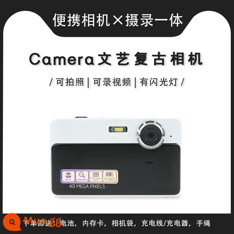 CameraA1 Máy Ảnh Kỹ Thuật Số CCD Retro Mục Từ Có Thể Quay Video Di Động Sinh Viên Cổ Thẻ Máy Quà Tặng - Camera Retro - Màu Đen Sang Trọng - Mới Có Thể Chuyển Được Sang Điện Thoại Di Động