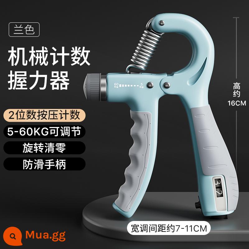 Xtep Grip Chuyên Nghiệp Sức Mạnh Tay Nam Thể Dục Sức Mạnh Cánh Tay Dính Đếm Có Thể Điều Chỉnh Sức Mạnh Ngón Tay Thiết Bị Tập Luyện - Model có thể điều chỉnh đếm màu xanh lam [điều chỉnh 60kg/đếm 99 lần]