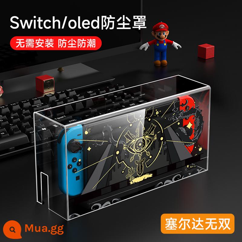 Nintendo switch vỏ bảo vệ ns tay áo silicone switcholed pluggable base shell frosted vỏ mềm riêng biệt ns phụ kiện joycon handle grip set máy chơi game túi lưu trữ cứng - [NS/OLED] Tấm che bụi acrylic có độ trong suốt và sáng cao