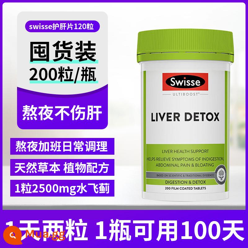 Viên bảo vệ gan Swiss milk thistle grass swisse protection viên uống milk thistle lady thức khuya nôn nao swisse flagship store - [Đáng tiền nhất] Viên bảo vệ gan cây kế sữa 200 viên